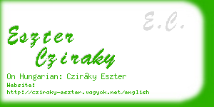 eszter cziraky business card