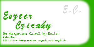 eszter cziraky business card